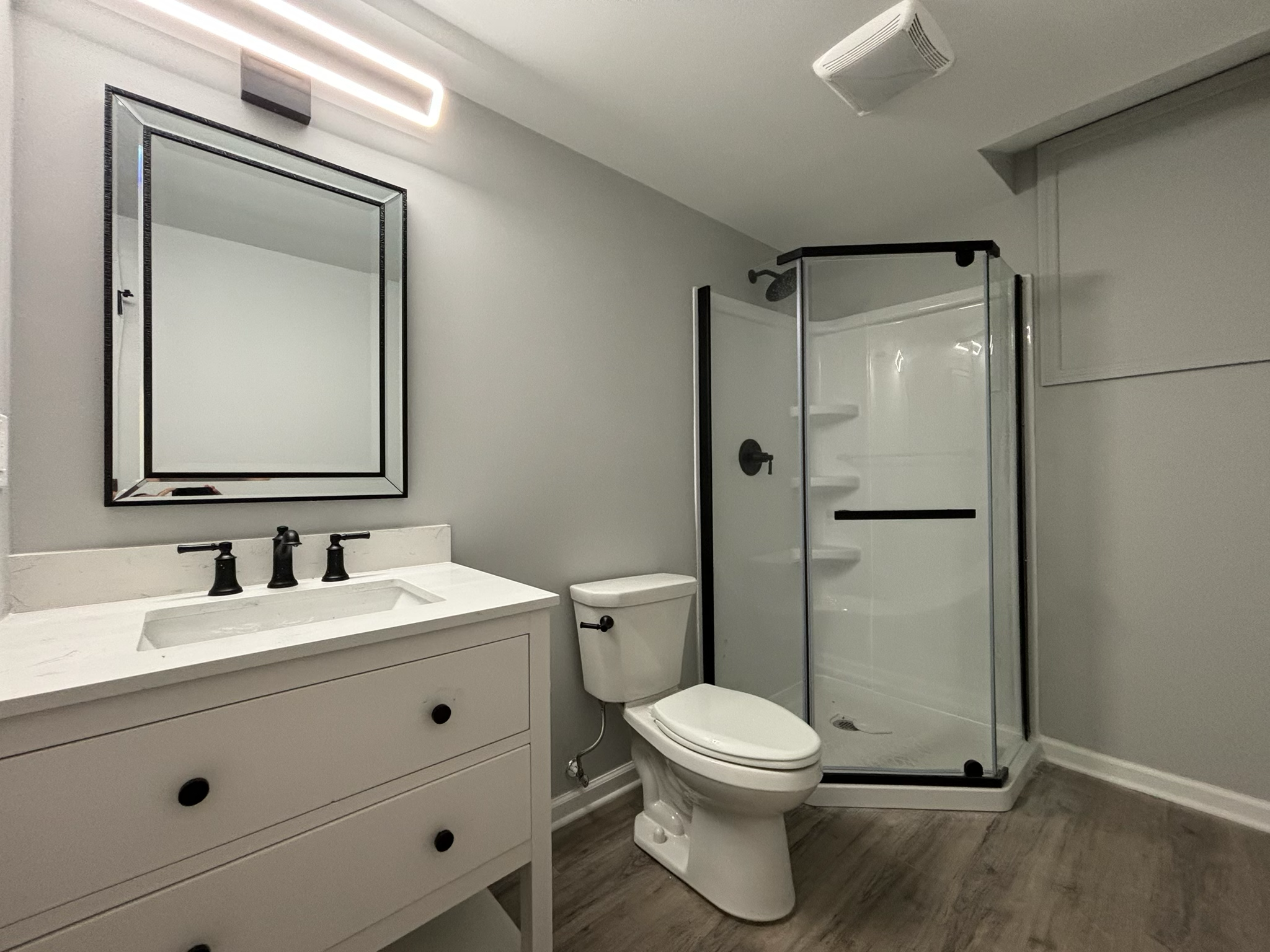 Finished Living Spaces in a Dynamic Remodeling finished basement, South Jersey