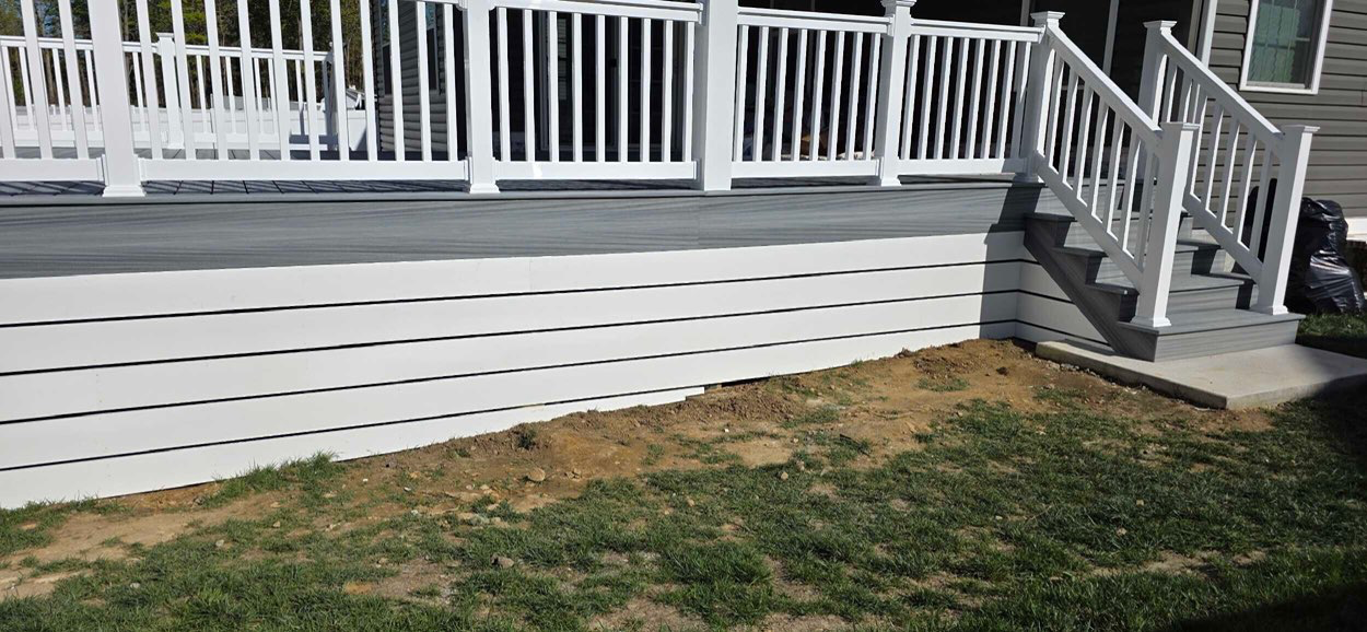 Railings & Lighting on a Dynamic Remodeling custom deck, South Jersey
