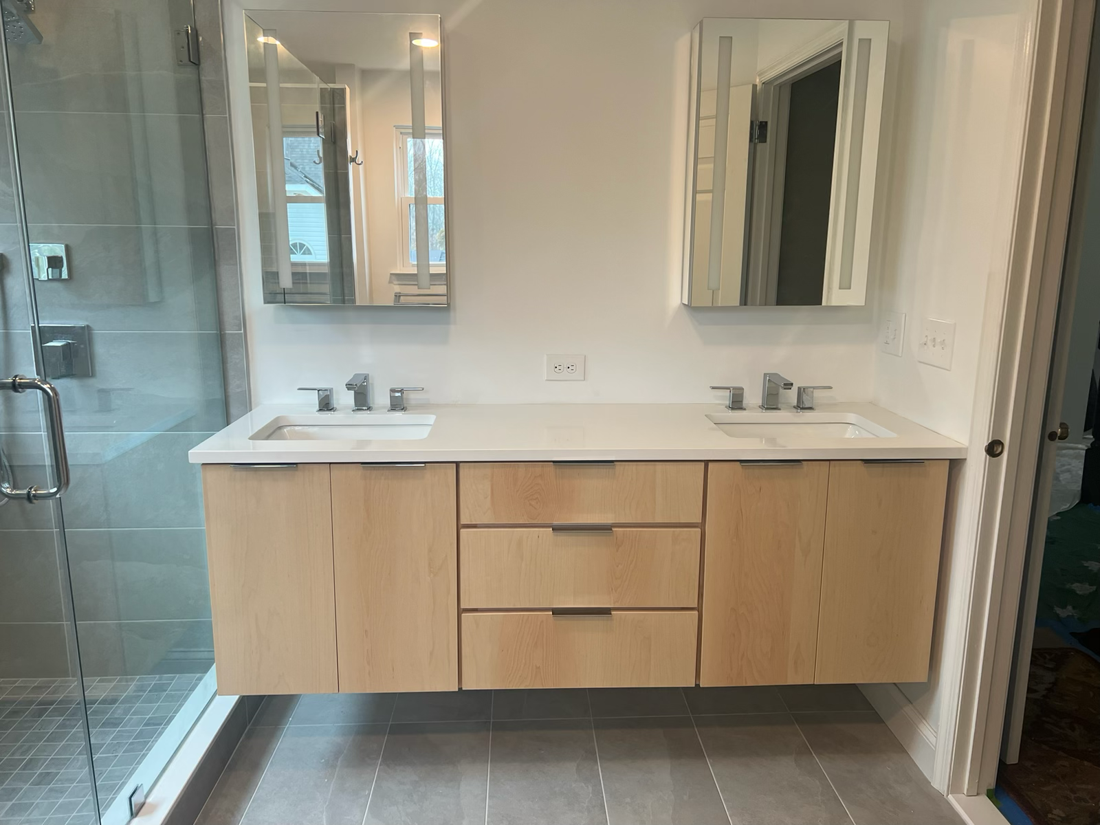 Walk-In Showers in a Dynamic Remodeling bathroom remodel, South Jersey
